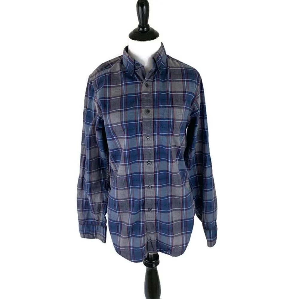 J. Crew Men's Size XS Button Down Shirt Plaid 100% Cotton Fitted